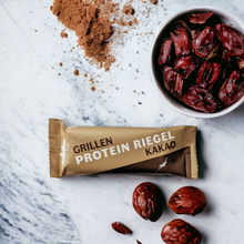 Laden Sie das Bild in den Galerie-Viewer, Grillen Protein Riegel Kakao