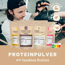 Laden Sie das Bild in den Galerie-Viewer, Mybugbar - Protein Shake in 4 Sorten - Erdbeer, Vanilla, Kakao und Banane