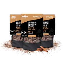 Laden Sie das Bild in den Galerie-Viewer, Grillen Protein Snack Zimt &amp; Zucker*
