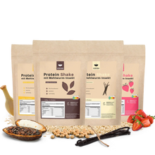 Laden Sie das Bild in den Galerie-Viewer, Mybugbar - Protein Shake in 4 Sorten - Erdbeer, Vanilla, Kakao und Banane

