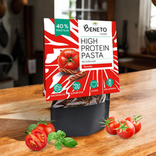 Laden Sie das Bild in den Galerie-Viewer, High Protein Pasta - Sorten: Natur, Tomate und Steinpilz
