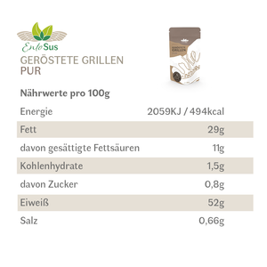 Knusprig geröstete Grillen "Pur"
