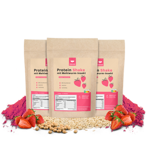 Mybugbar - Protein Shake in 4 Sorten - Erdbeer, Vanilla, Kakao und Banane