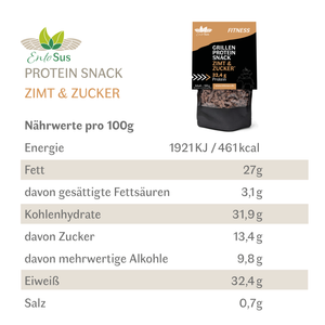 Grillen Protein Snack Zimt & Zucker*