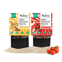 Laden Sie das Bild in den Galerie-Viewer, Probierpaket High Protein Pasta | 1x Natur &amp; 1x Tomate | 2x 200g
