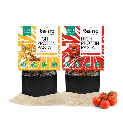 Probierpaket High Protein Pasta | 1x Natur & 1x Tomate | 2x 200g