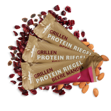 Laden Sie das Bild in den Galerie-Viewer, Grillen Protein Riegel Beere Mandel
