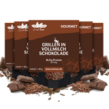 Laden Sie das Bild in den Galerie-Viewer, Knusprige Grillen in Belgischer Vollmilch Schokolade
