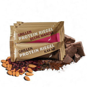 Protein Riegel 3x Beere Mandel und 3x Kakao